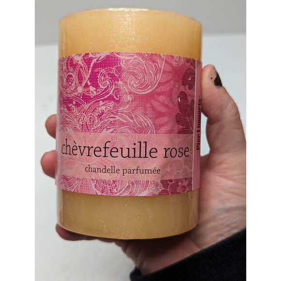 Pier1 Pink Honeysuckle Pillar Candle NEW HTF 3 Inch - Picture 2 of 6